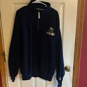 Vintage Notre Dame Fighting Irish Dark Blue 1/4 Zip Polar Fleece XL